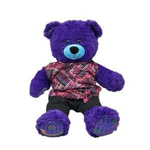 Build A Bear Workshop Disney Descendants Purple Teddy Bear Plush Colorful Mal